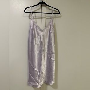 Vintage Lavendar Silk Lingerie Slip Dress Nightgown